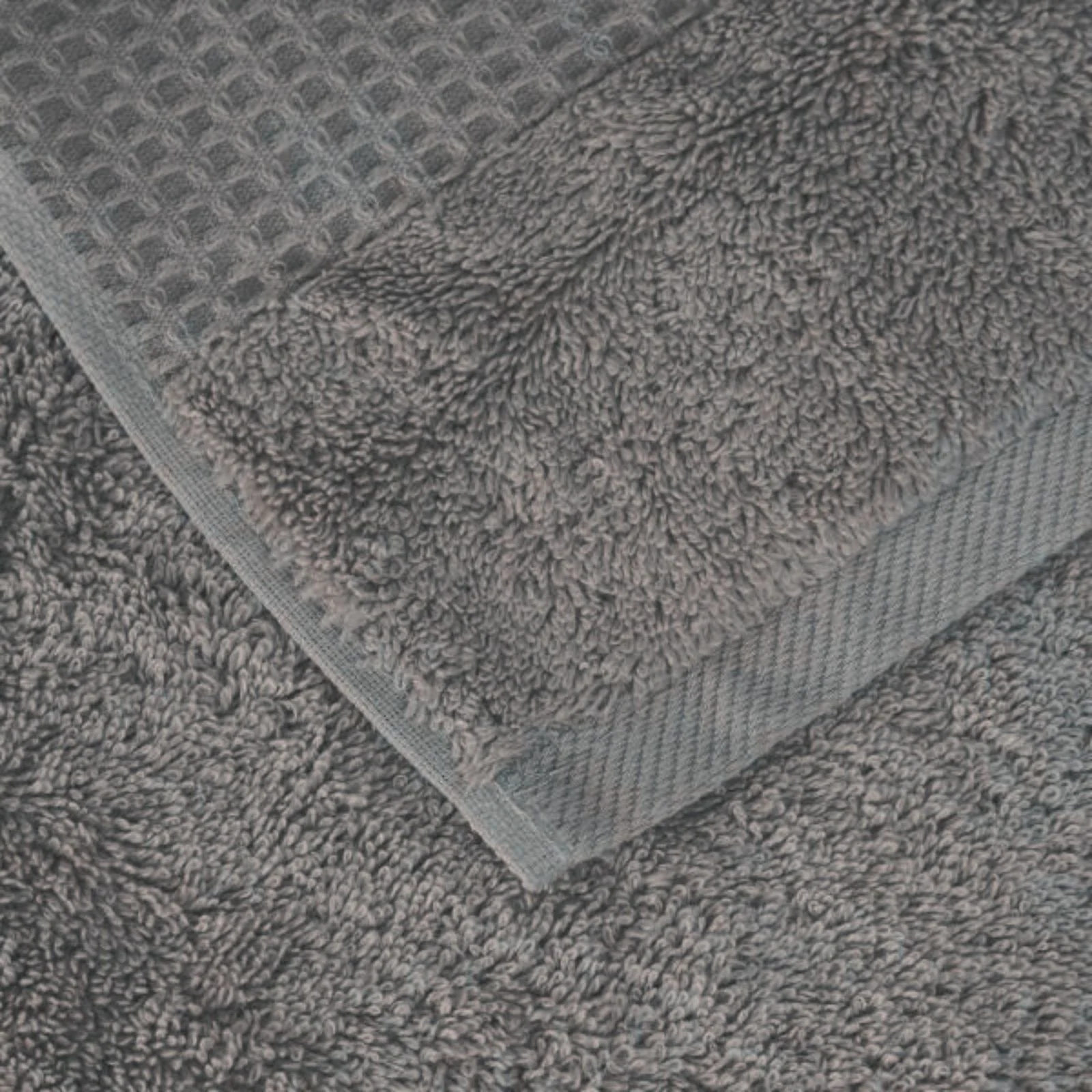 Asciugamano Con Ospite In Spugna Fiocco 40X60+60X100 Asfalto Bellora