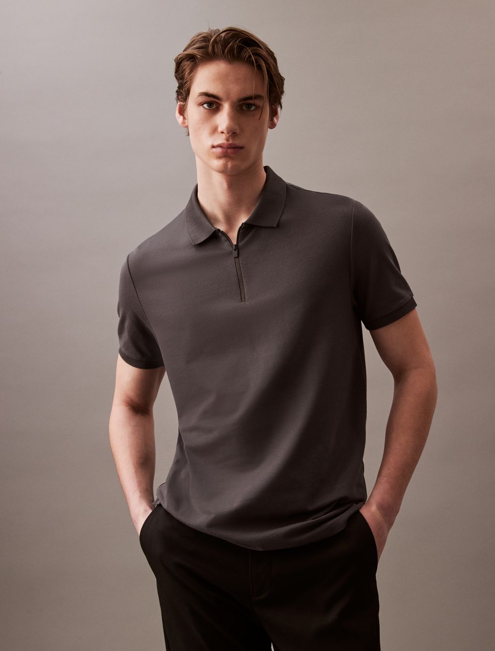 COACH Tech Zip Polo Shirt