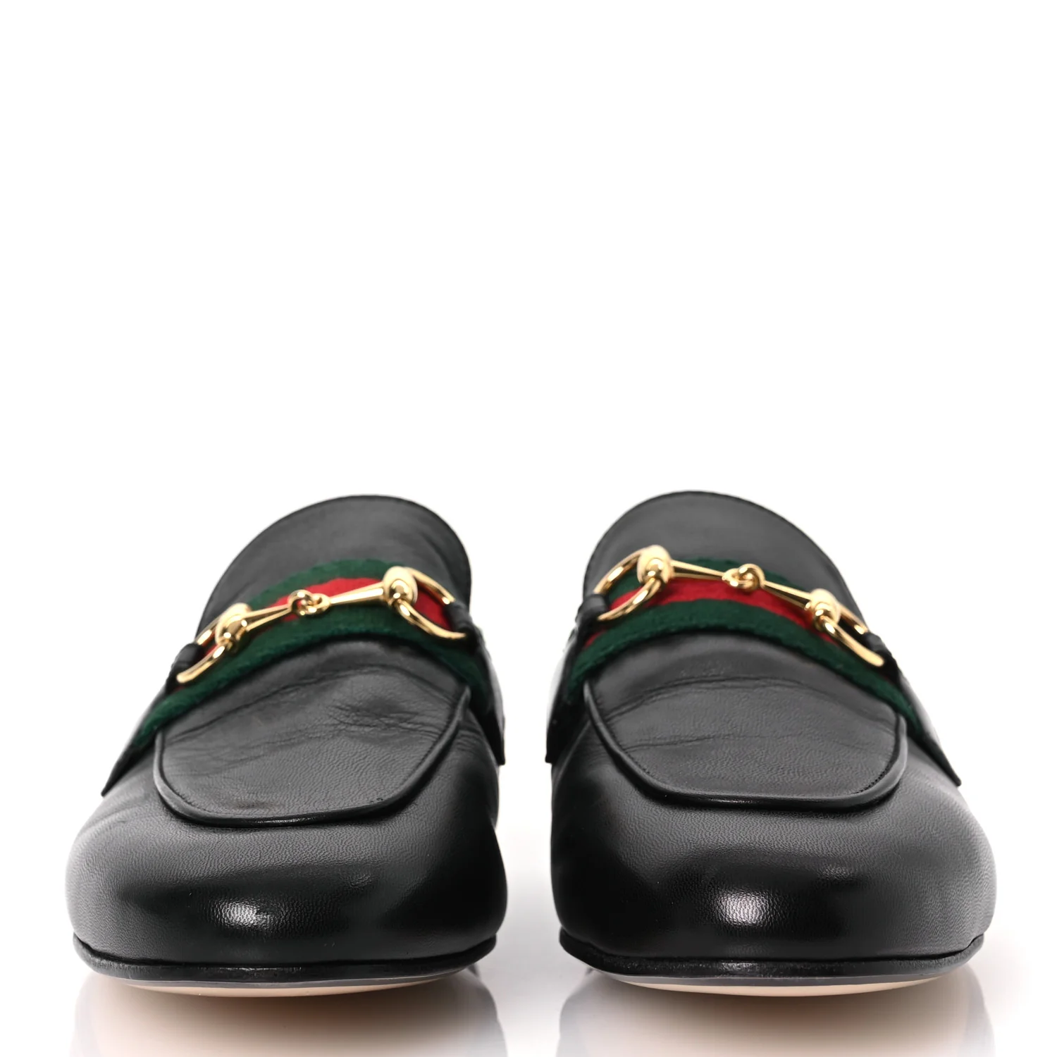 Calfskin Womens Princetown Slippers 35.5 Black - Top Club