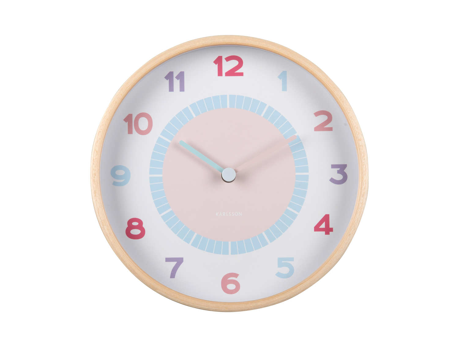 Wall clock Chica wood multi colour