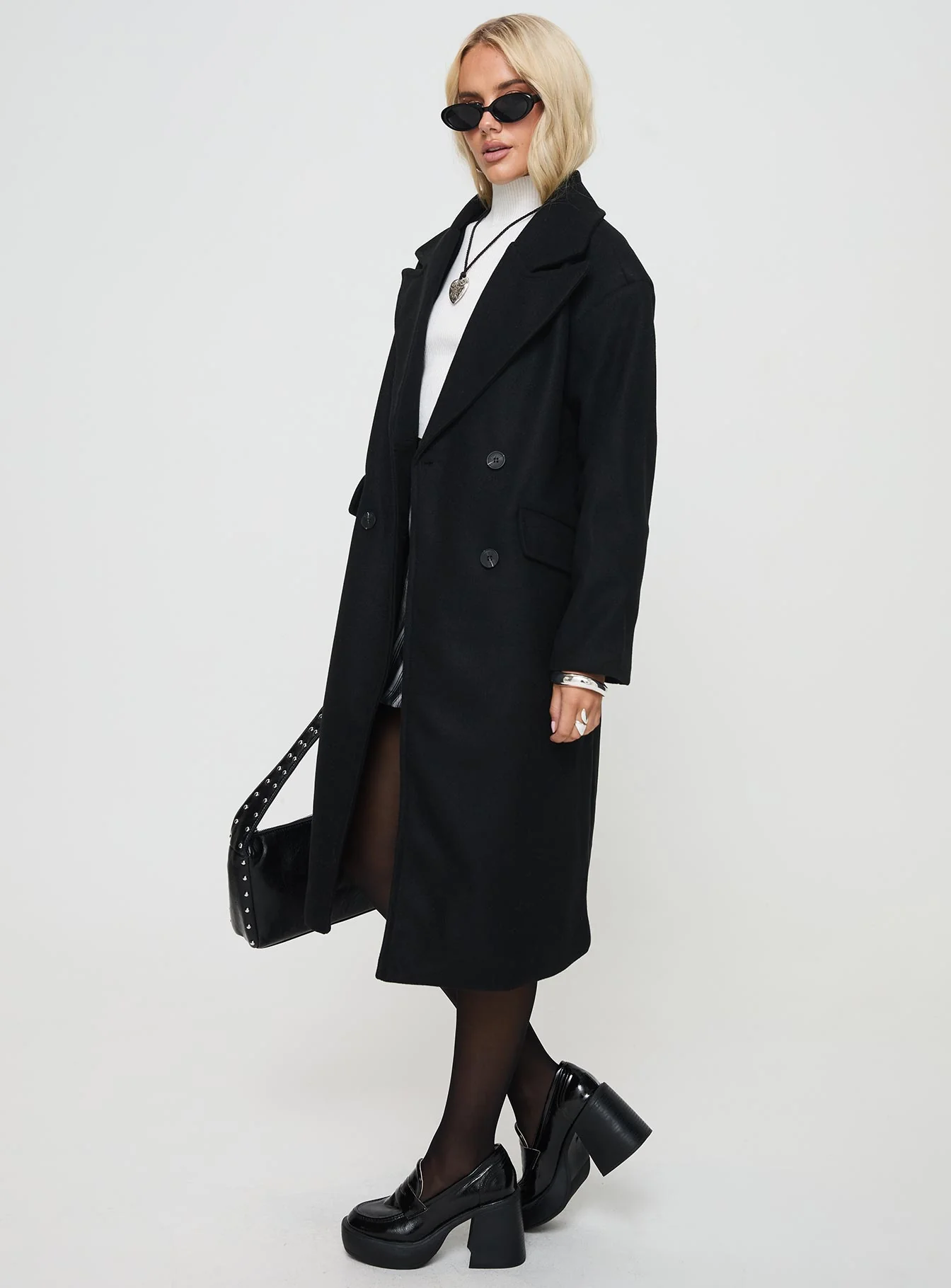 Inferno Longline Coat Black