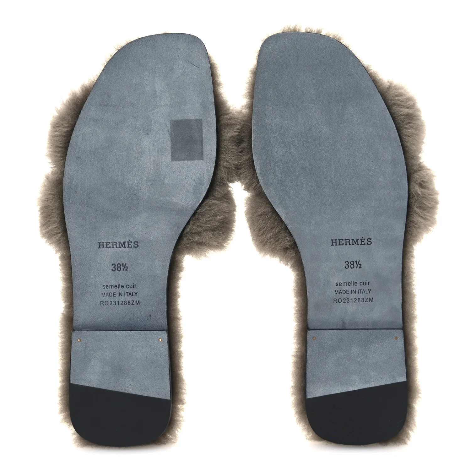 Woolskin Oran Sandals 38.5 Etoupe - Top Club