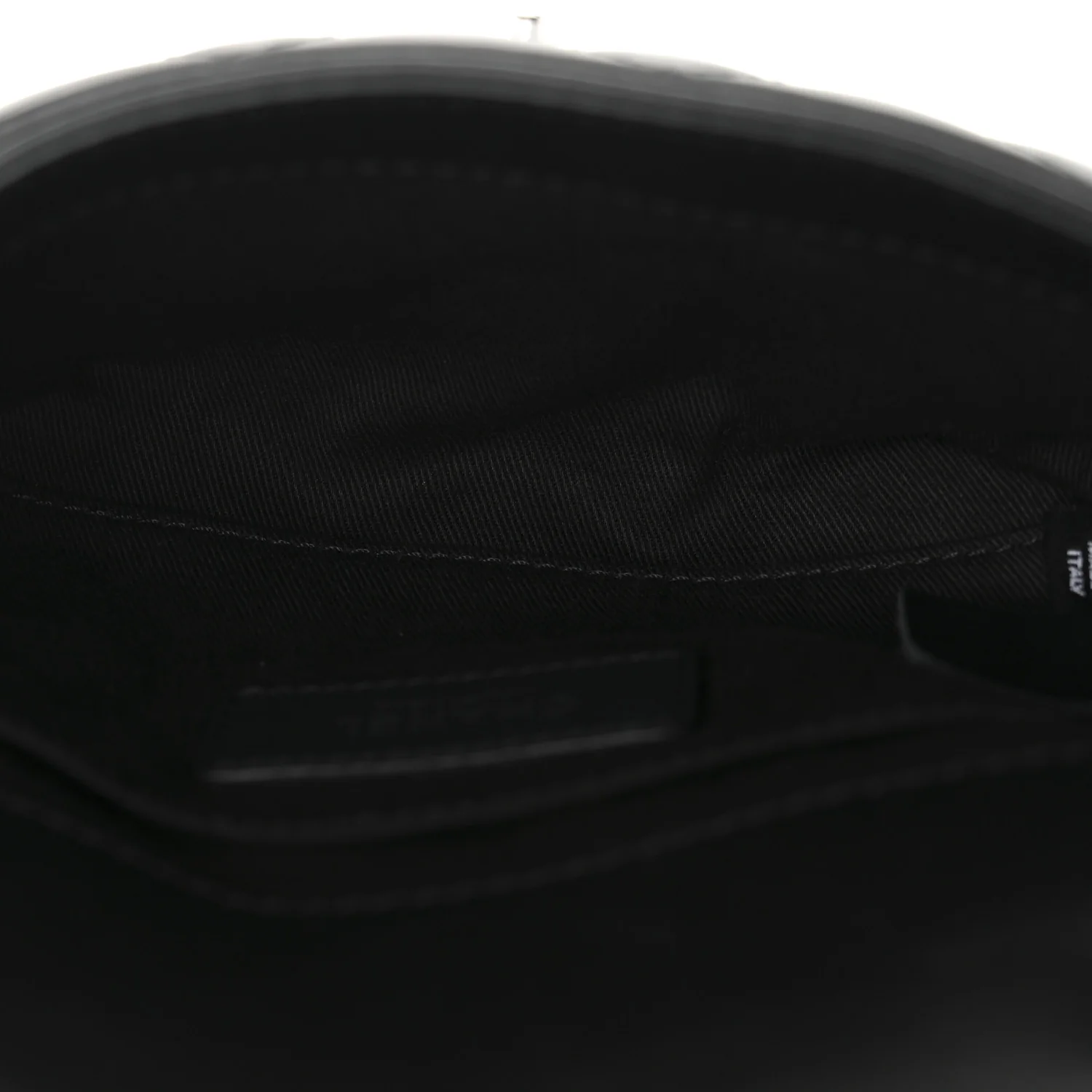 Calfskin Quilted CC Uniform Flap Belt Bag Black - Top Club