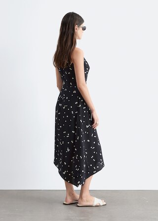 & Other Stories FLORAL SILK MAXI DRESS