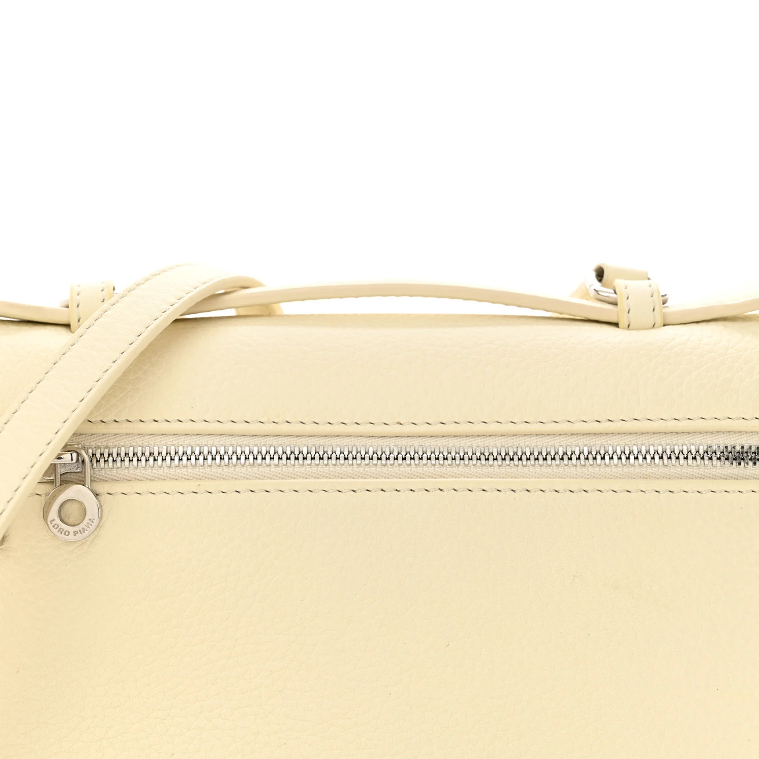 Grained Calfskin L19 Extra Pocket Pouch Whisper White - Top Club