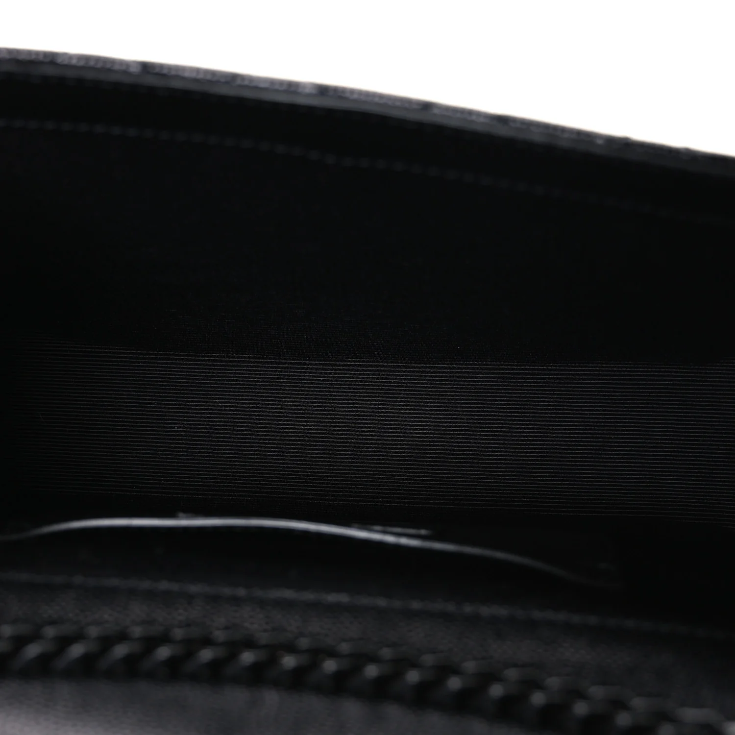 Grain De Poudre Textured Mixed Matelasse Triquilt Small Monogram Monochrome Satchel Black - Top Club