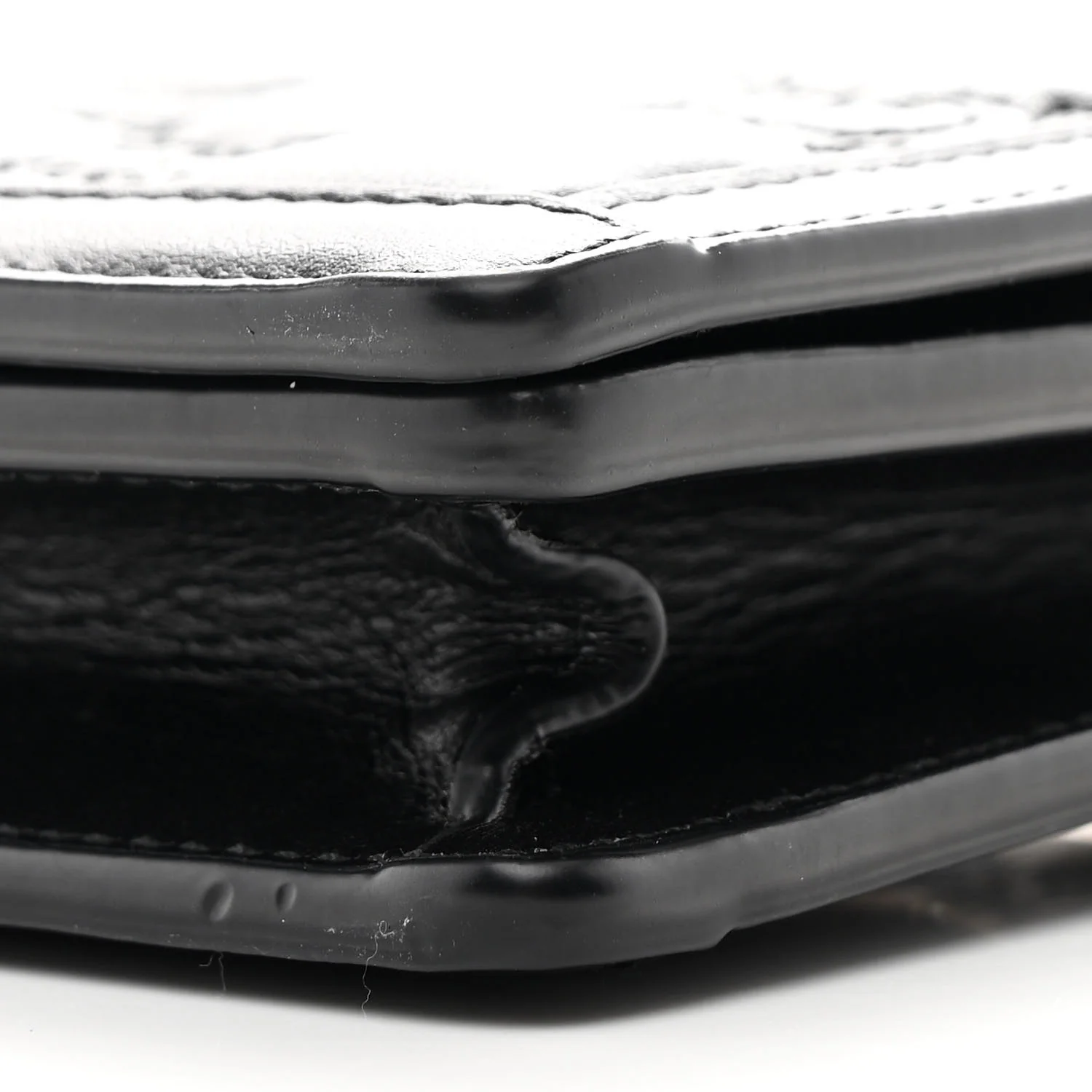 Calfskin GG Matelasse Chain Wallet Black - Top Club