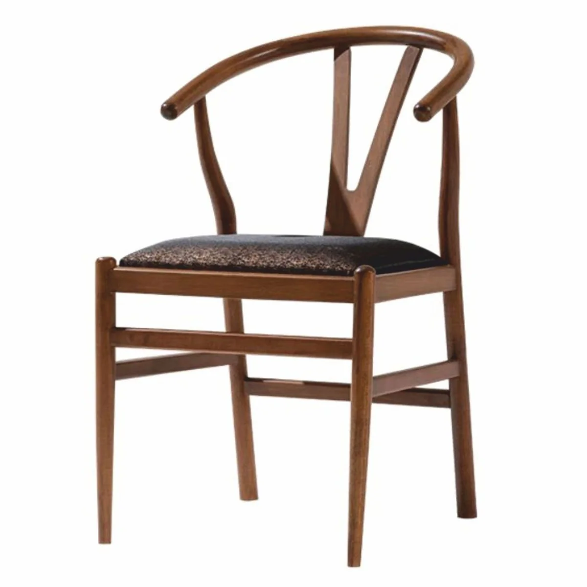 Luxury dining room chair with armrests brown / black H. 86 cm