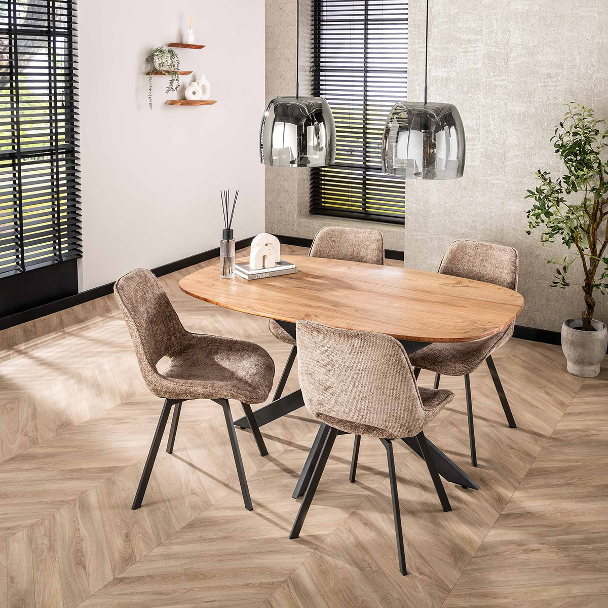Eetkamertafel Deens Ovaal Kopenhagen 150