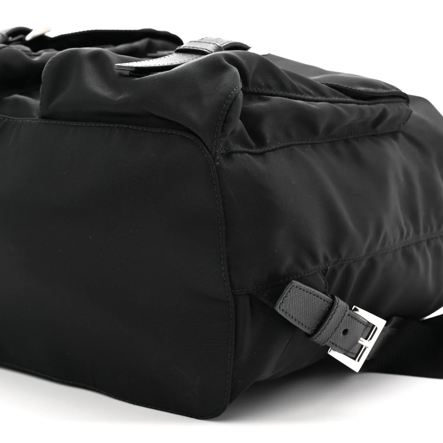 Tessuto Nylon Saffiano Medium Backpack Black - Top Club