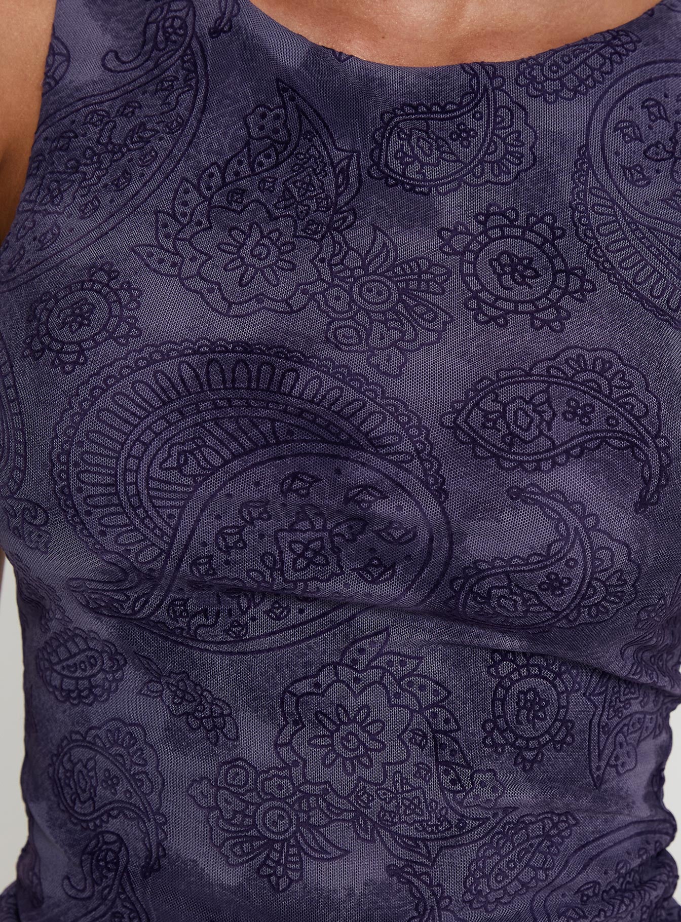 Go Dancing Top Purple Paisley