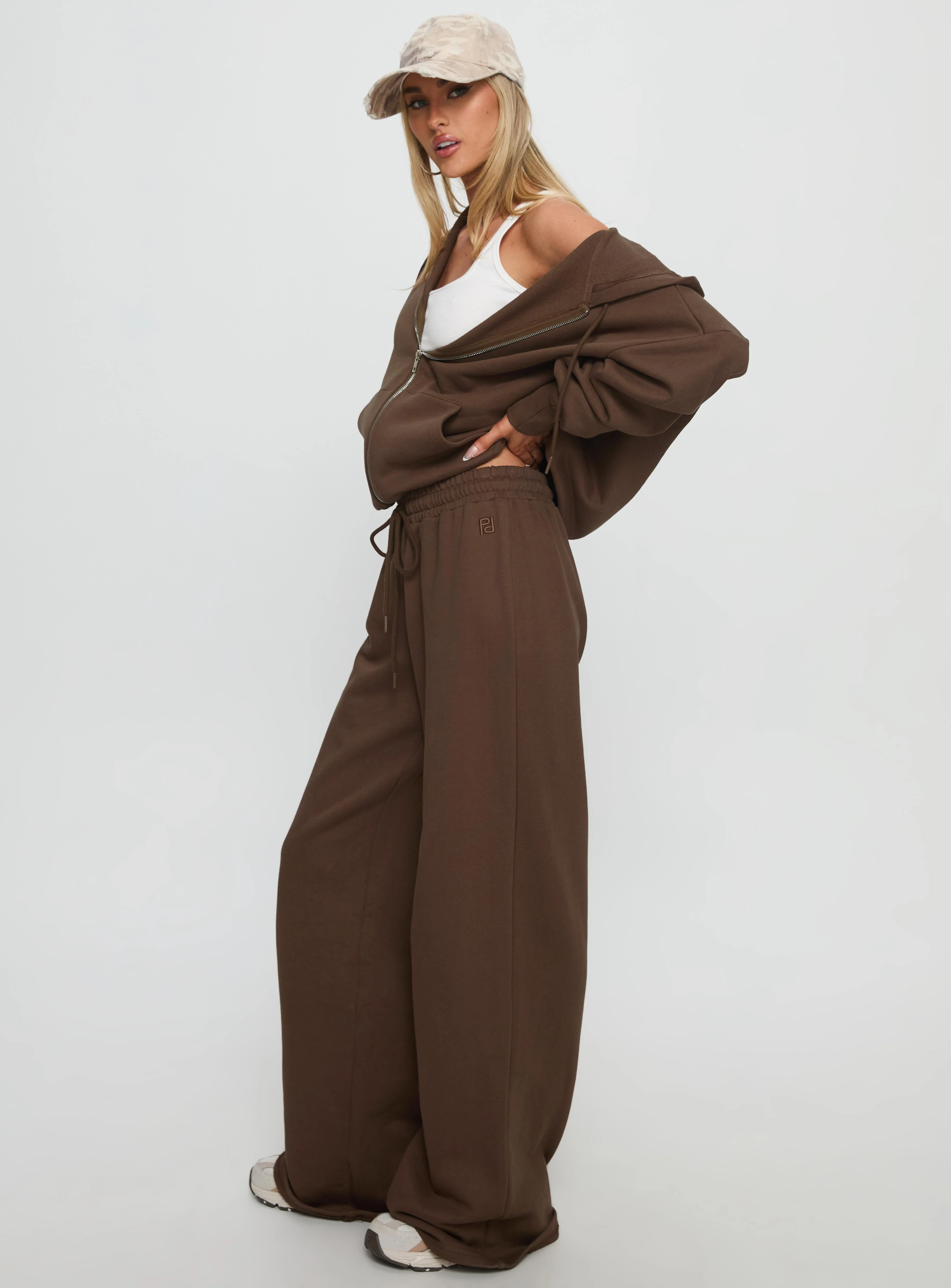 All Day Straight Leg Sweatpants Chocolate Brown