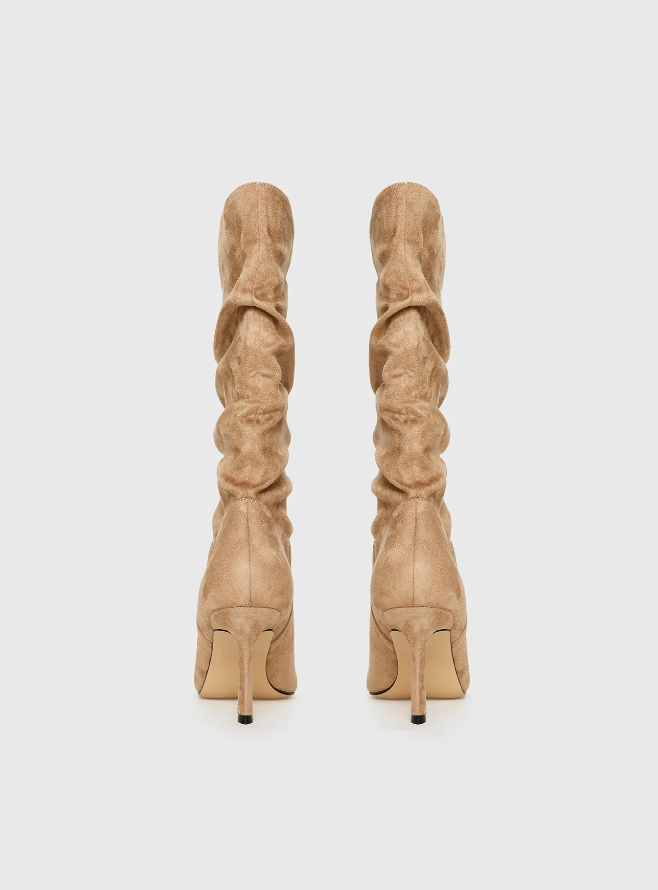Such A Charmer Faux Suede Scrunch Boot Tan
