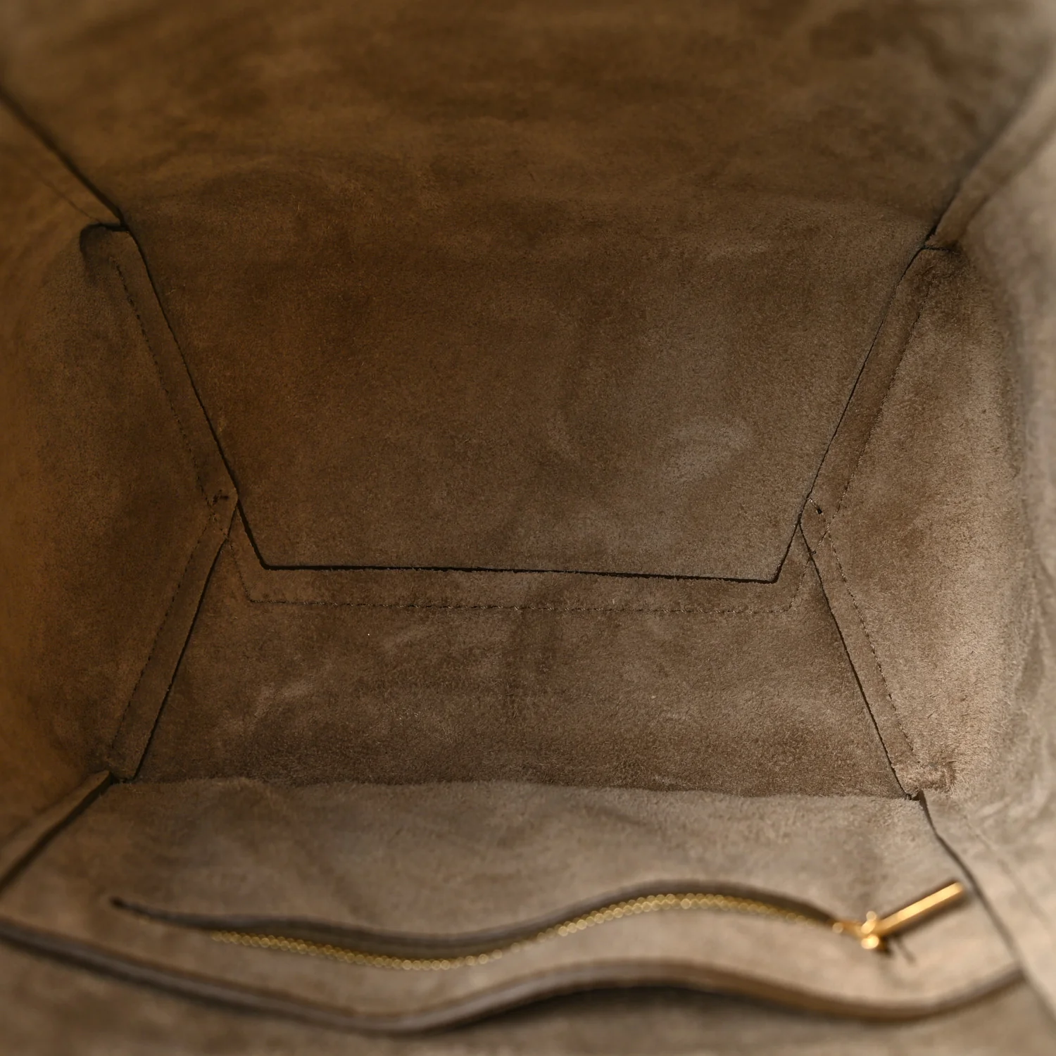 Soft Grained Calfskin Small Sangle Bucket Bag Taupe - Top Club