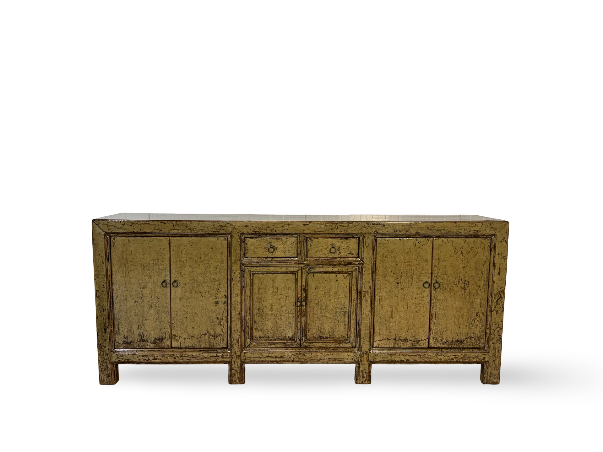 Dressoir mosterd Lak 6 deur 2 la uniek