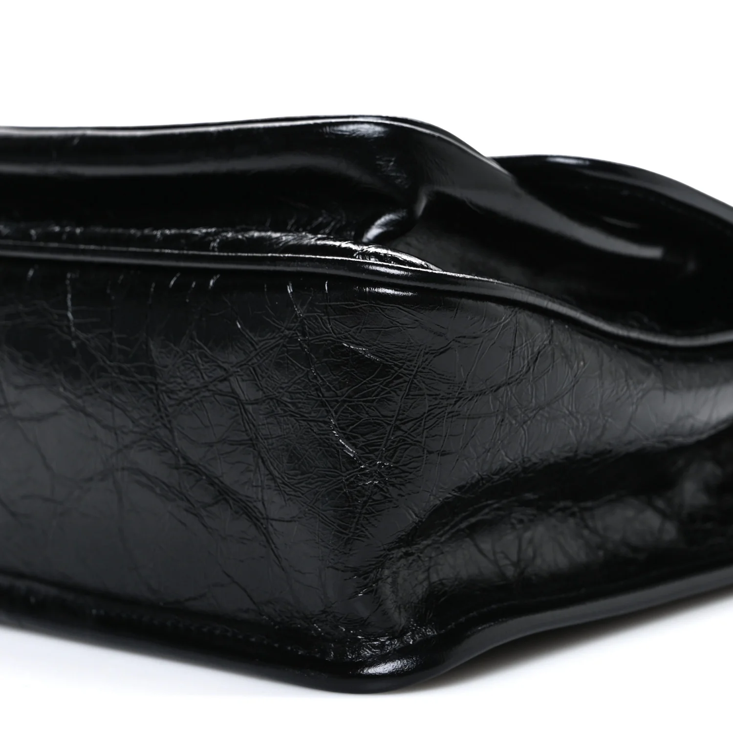 Crinkled Calfskin Matelasse Monogram Baby Niki Chain Satchel Black - Top Club