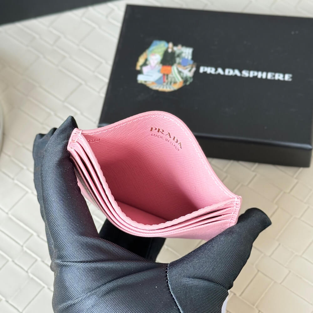 Prada Saffiano Leather Card Holder - Top Club