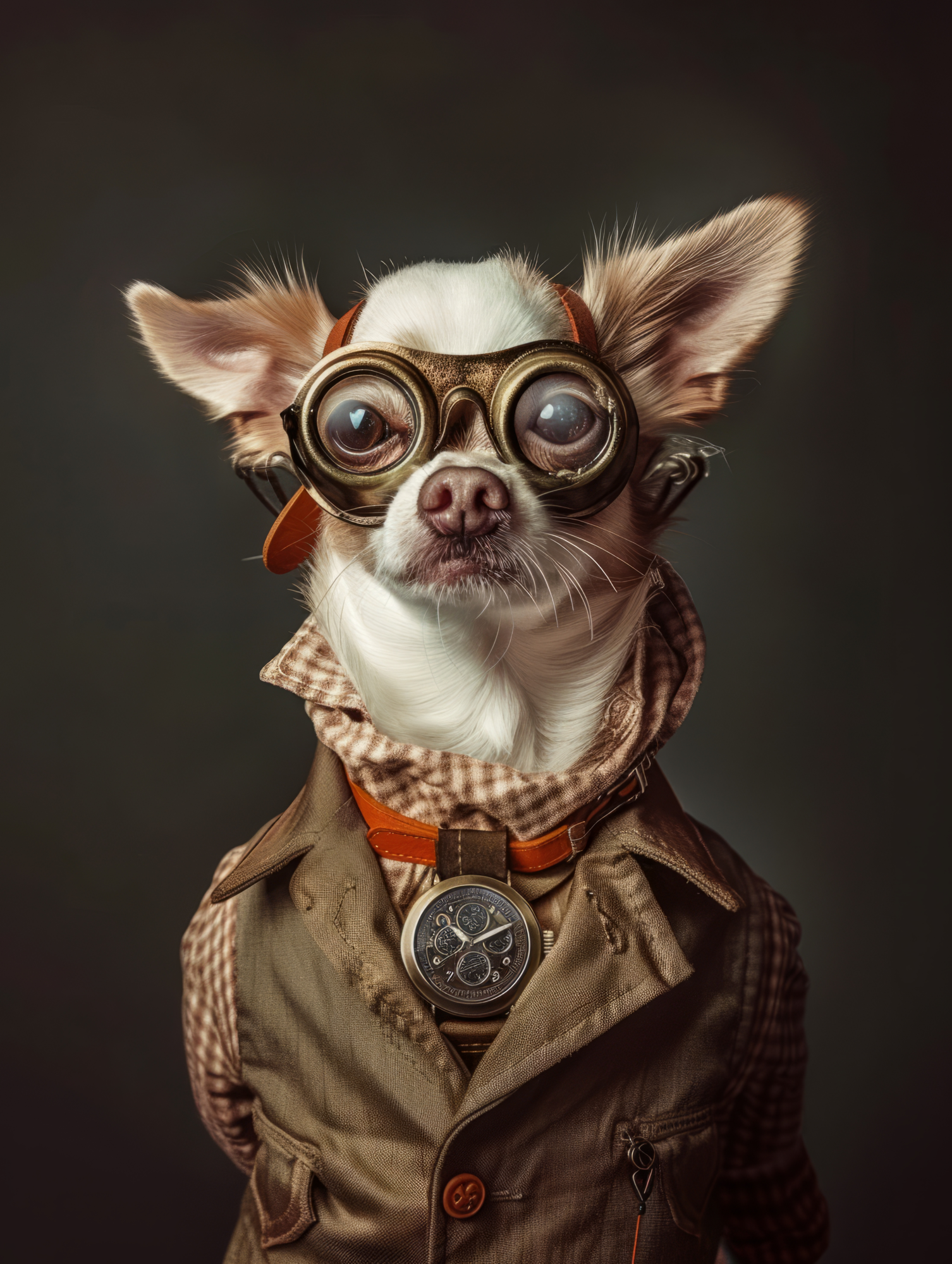 Canvas schilderij van een Chihuahua 100x200 cm