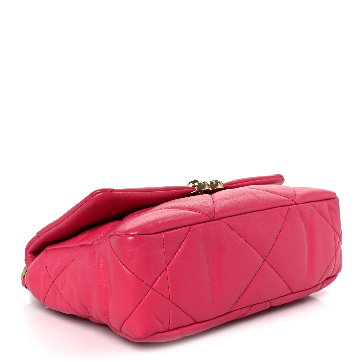 Lambskin Quilted Medium Chanel 19 Flap Dark Pink - Top Club
