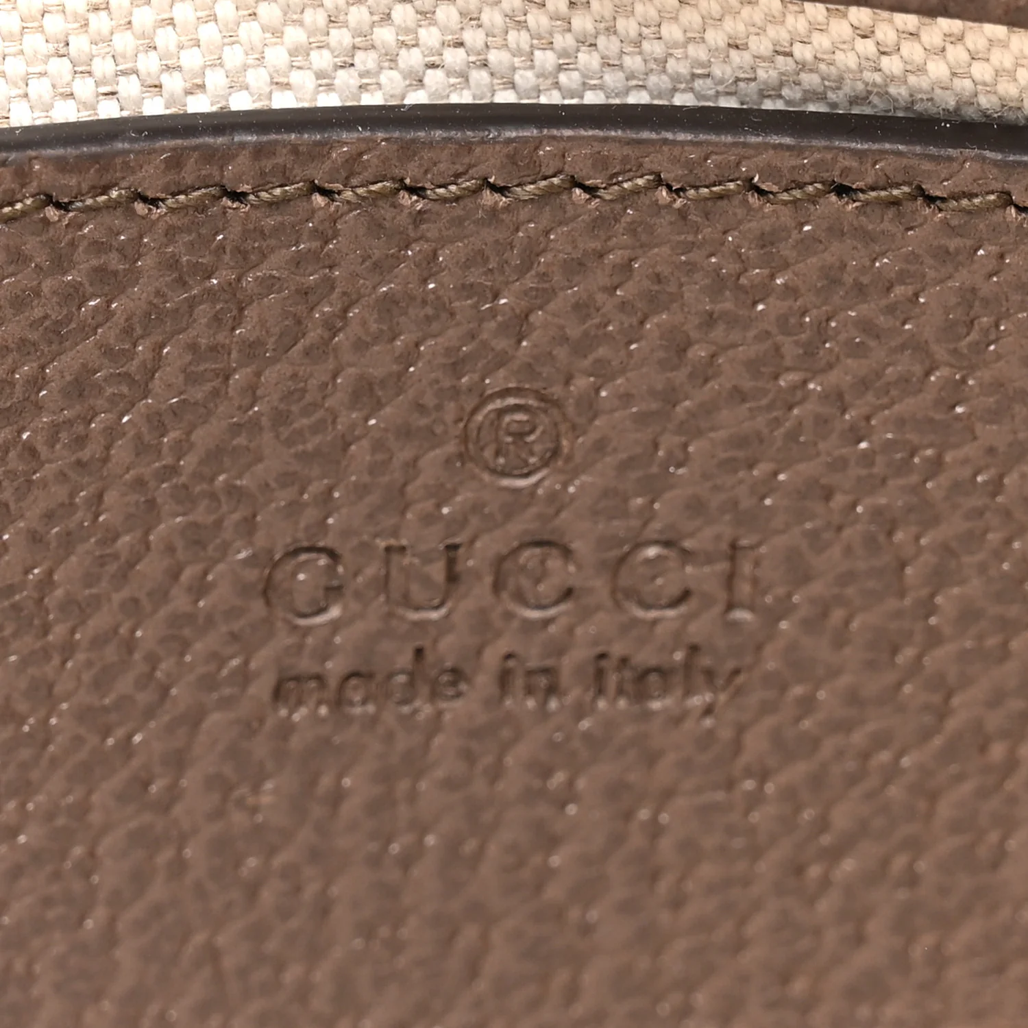 GG Supreme Monogram Textured Dollar Calfskin Web Small Ophidia GG Handbag Beige Ebony New Acero - Top Club