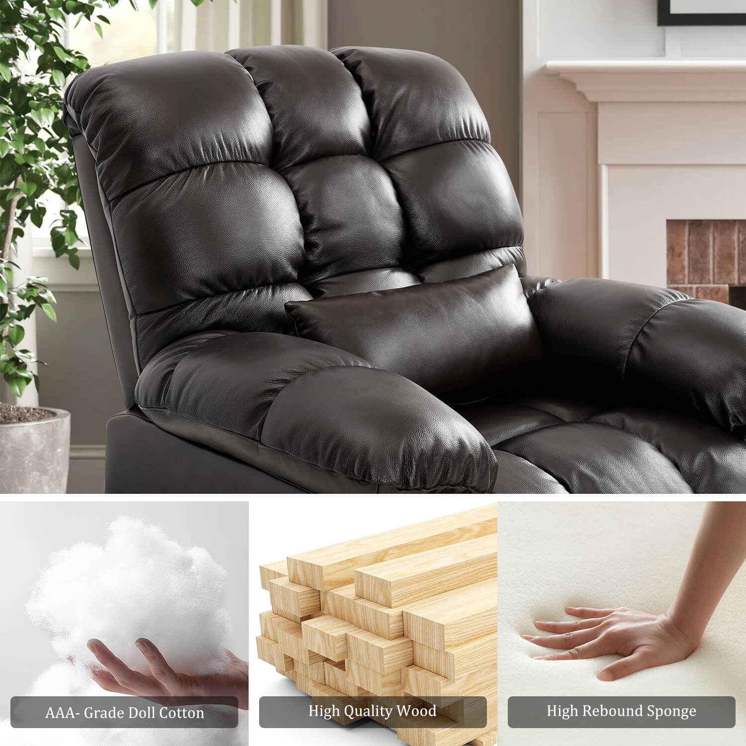 Zero Gravity Power Lift Recliner Chair, Three Motor