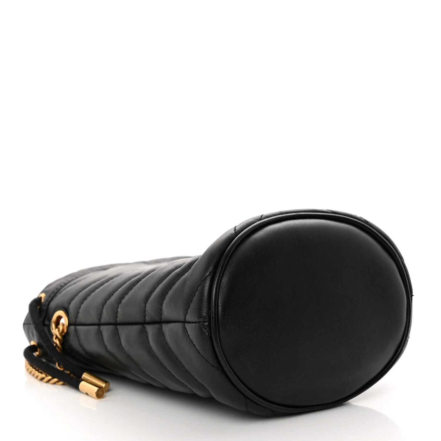 Calfskin Matelasse Mini GG Marmont 2.0 Bucket Bag Black - Top Club