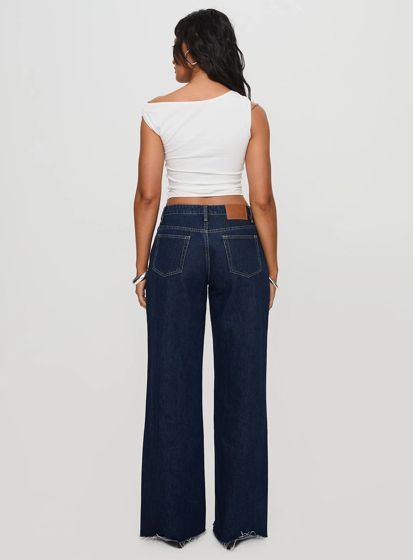 Darla Low Rise Straight Leg Jean Dark Blue Wash