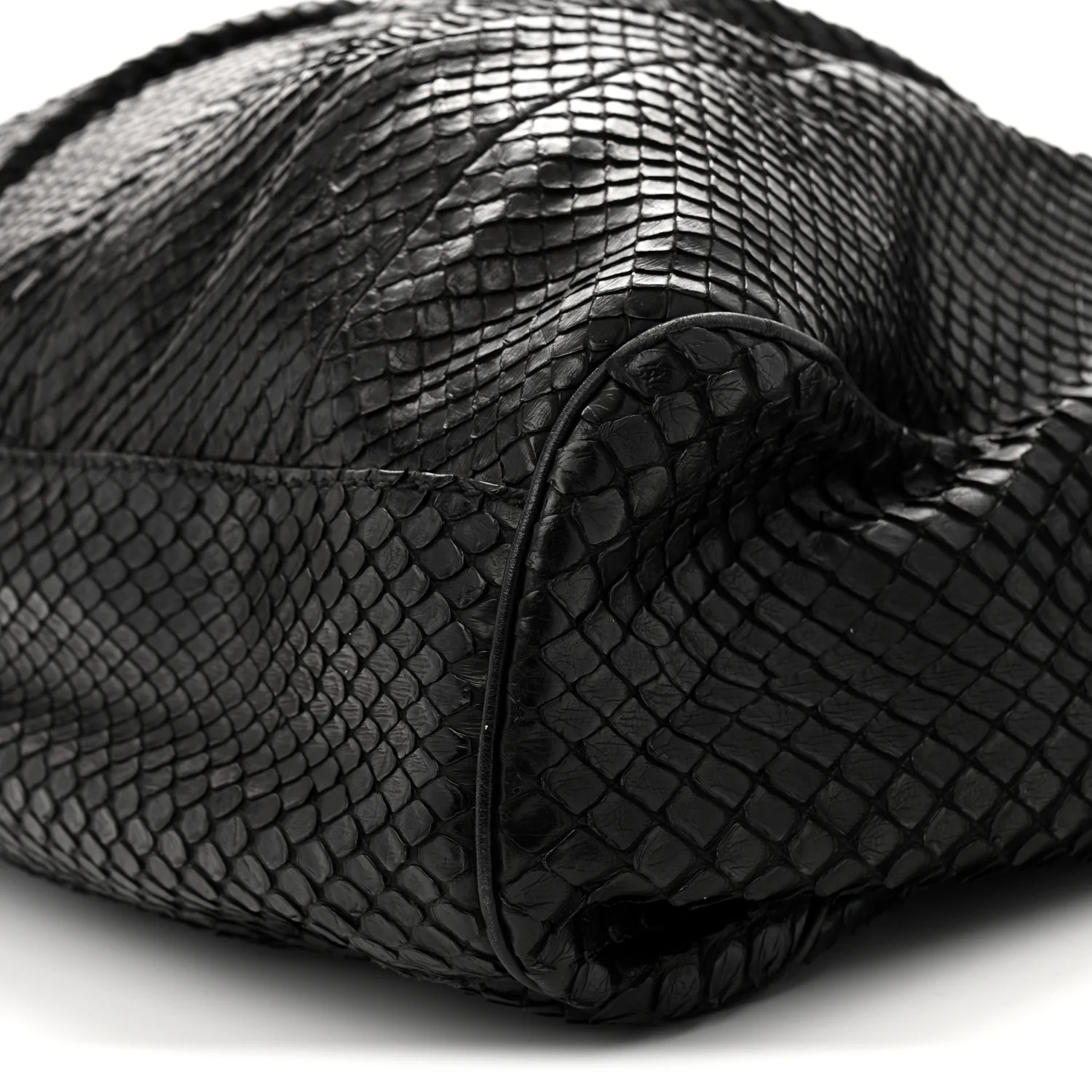 Snakeskin Large Sukey Tote Black - Top Club
