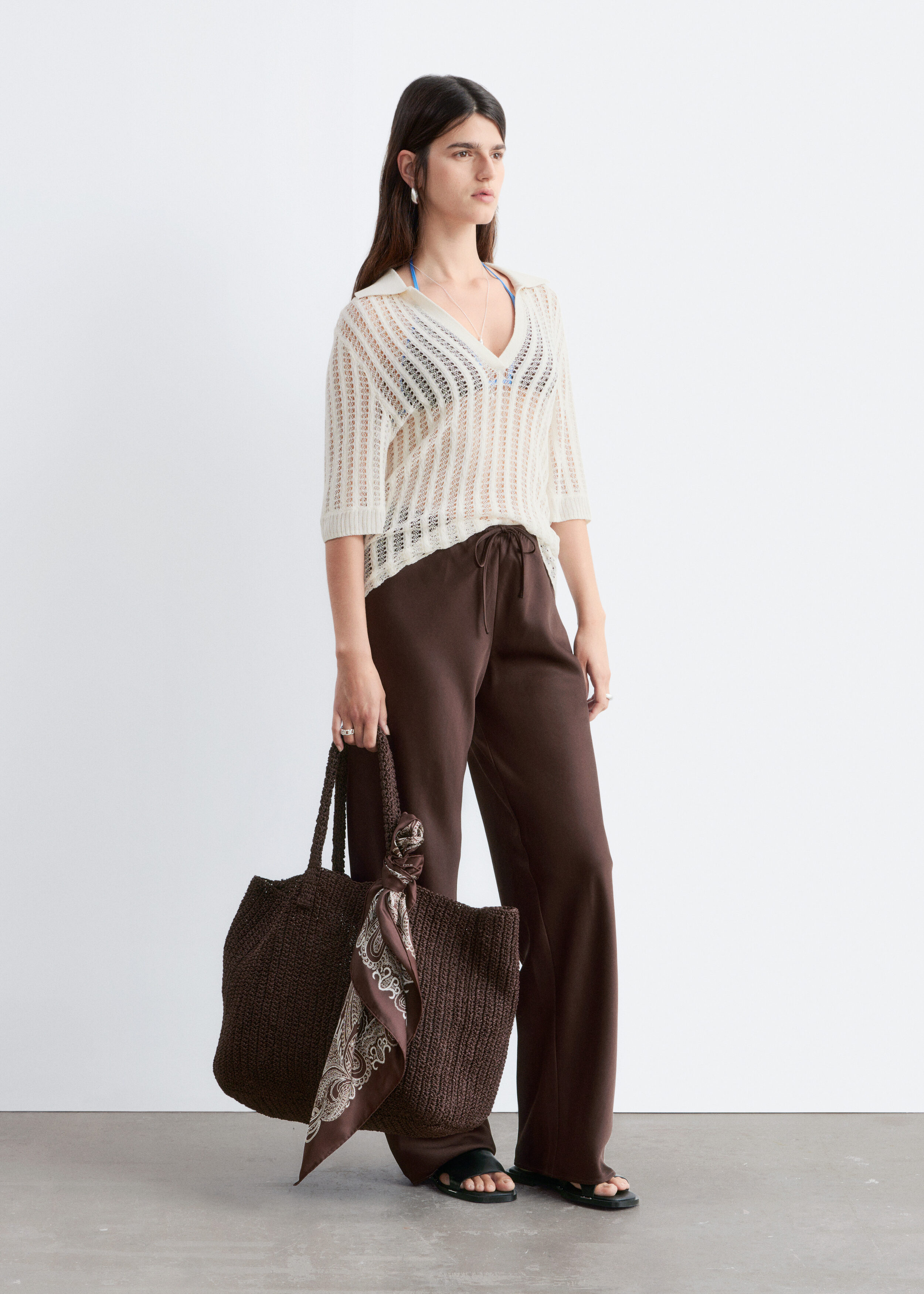& Other Stories DRAWSTRING TWILL TROUSERS