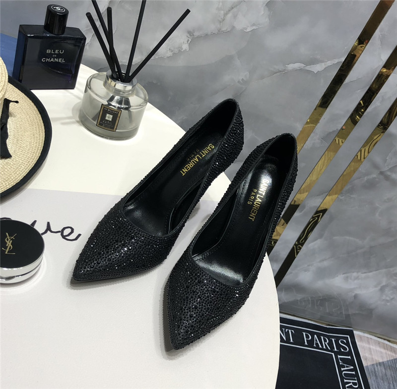 YSL new full diamond YSL heel shoes - Sneaker Replica Workshop