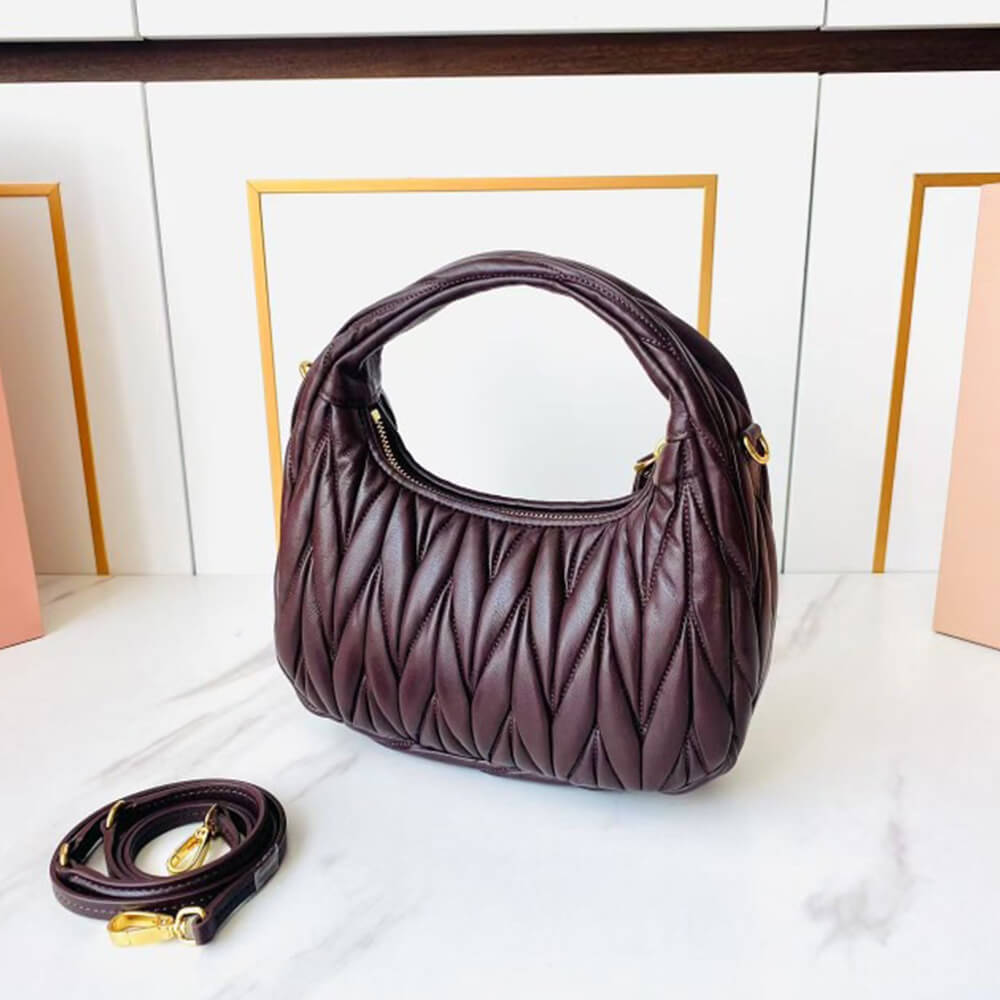 Small Wander matelasse nappa leather hobo bag(HIGH-END GRADE) - Top Club
