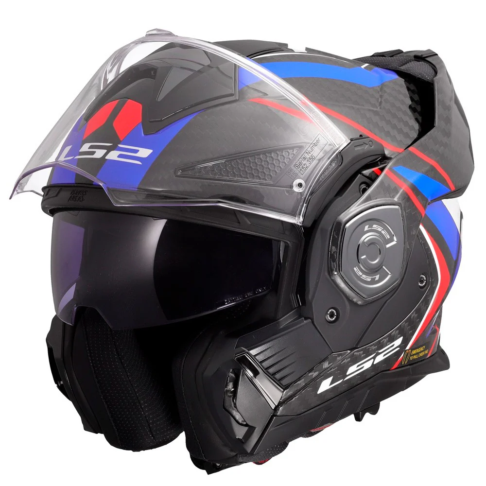 CASCO MODULAR LS2 FF901 ADVANT X CARBON FUTURE II - BLANCO / AZUL
