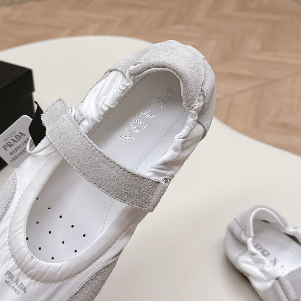 PRADA Re-Nylon and suede ballet flats - Top Club