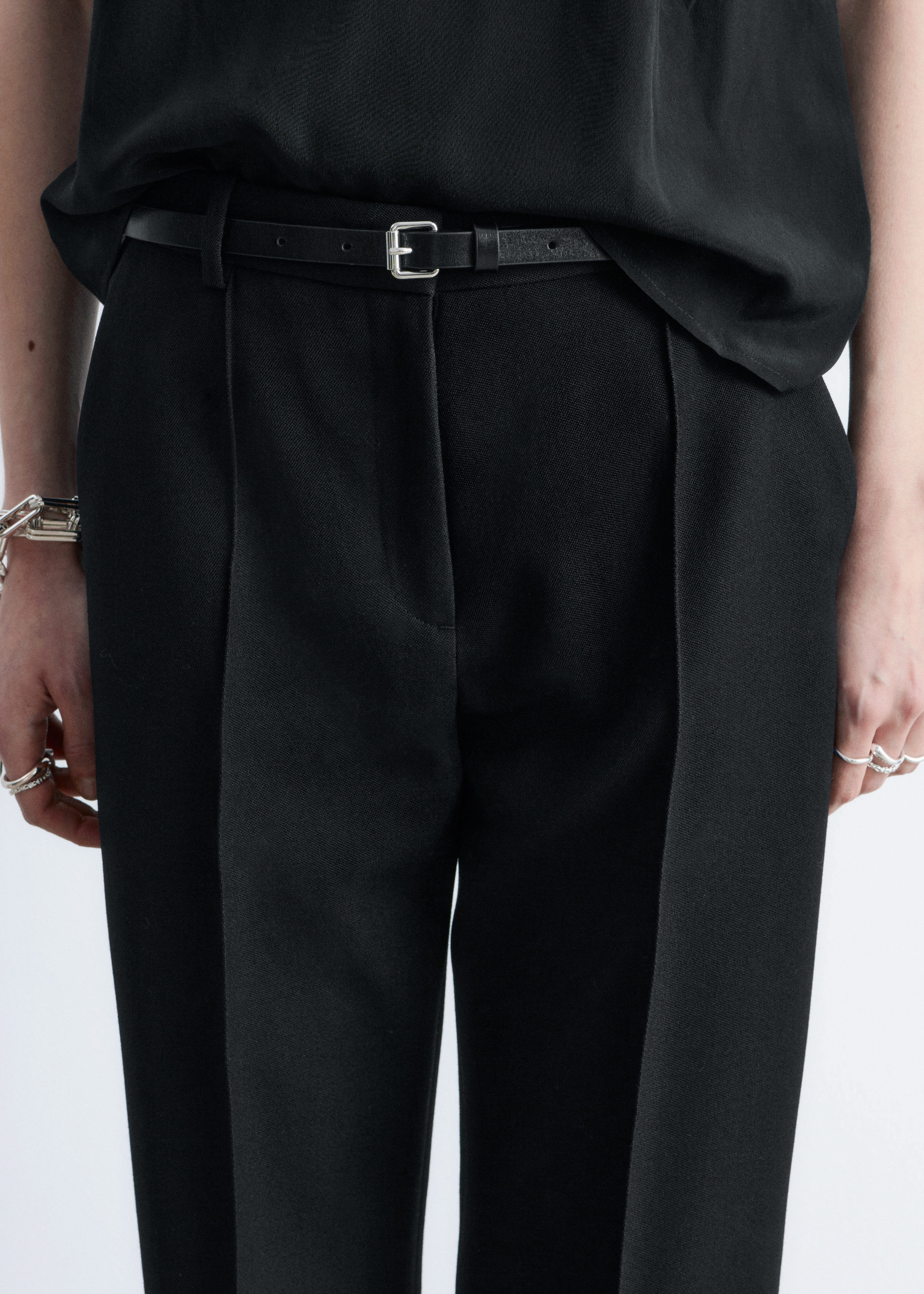 & Other Stories WOOL-BLEND TAILORED TROUSERS