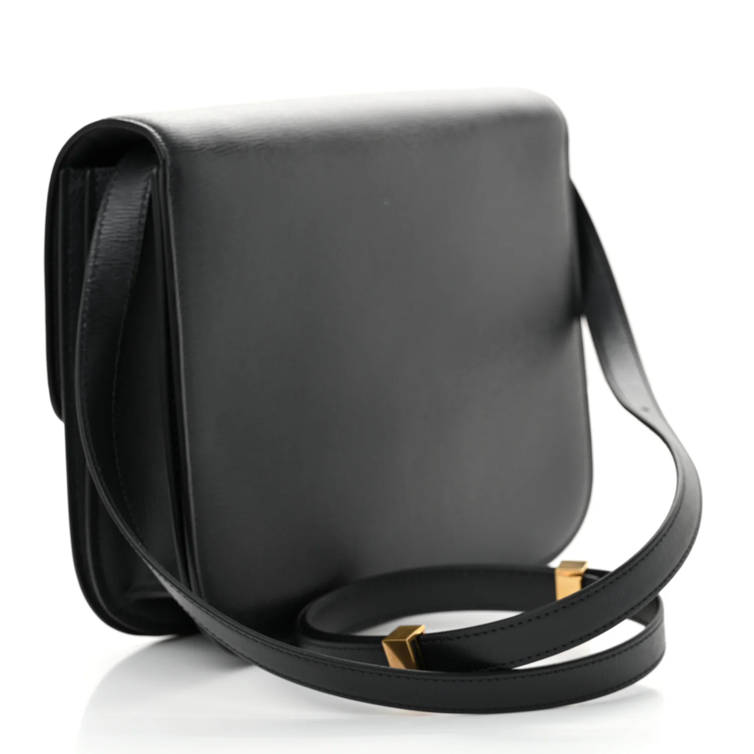 Liege Calfskin Medium Classic Box Flap Bag Anthracite - Top Club