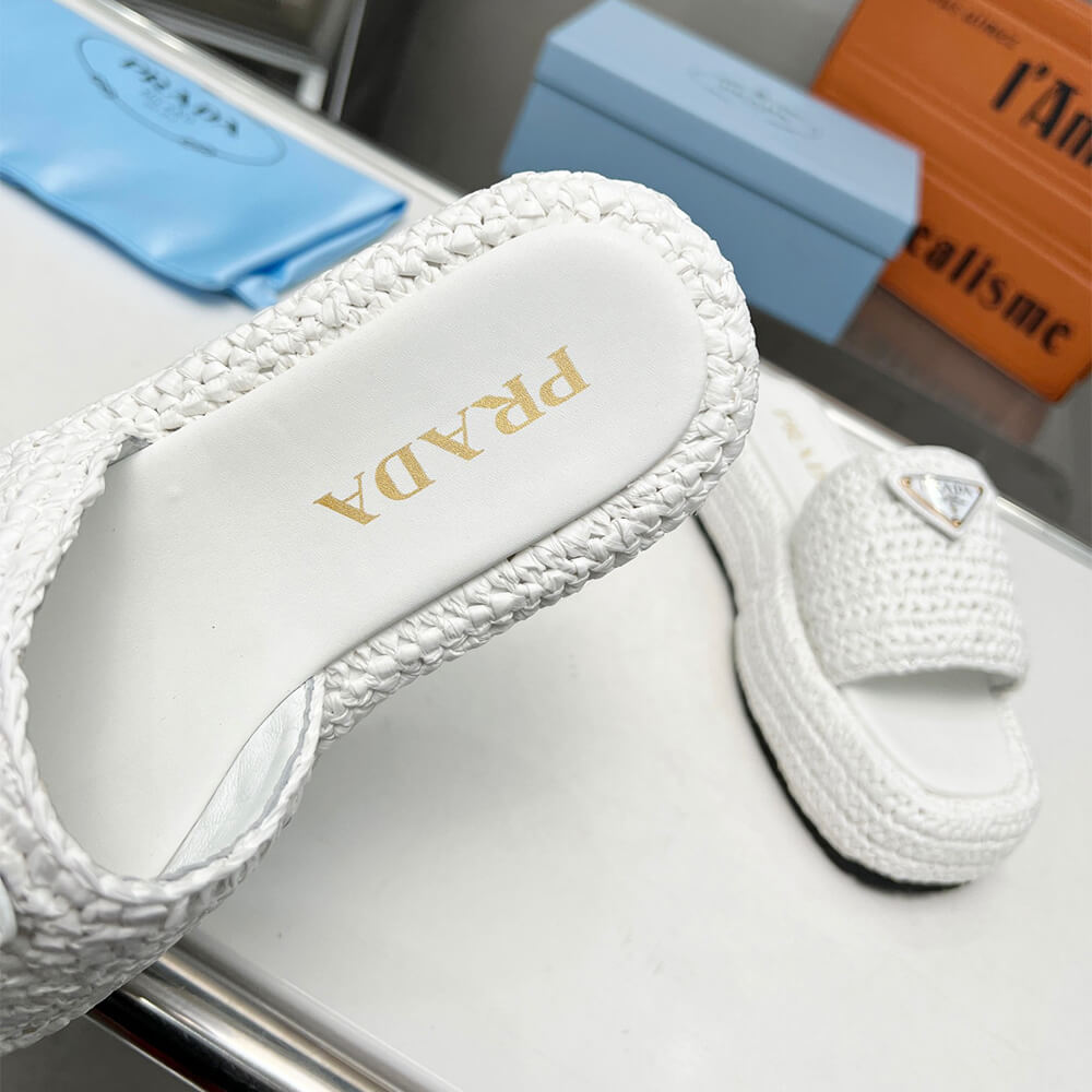PRADA Crochet flatform slides - Top Club