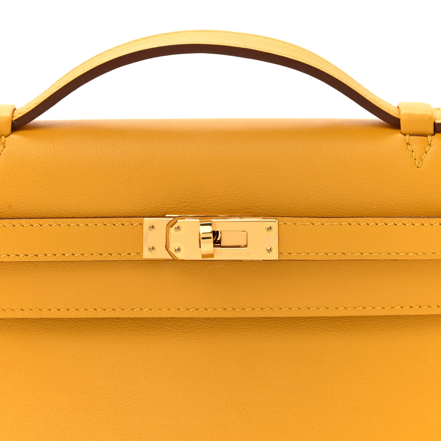 Swift Kelly Pochette Clutch Jaune Ambre - Top Club