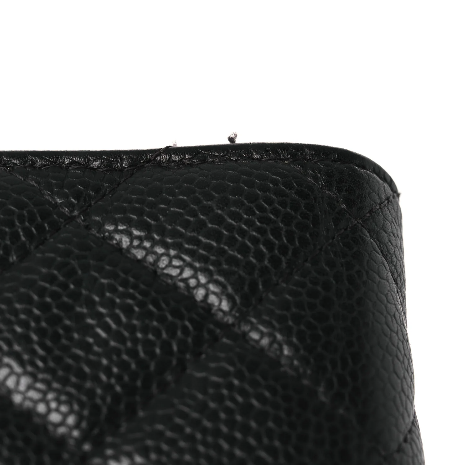 Caviar Quilted Wallet on Chain WOC Black - Top Club