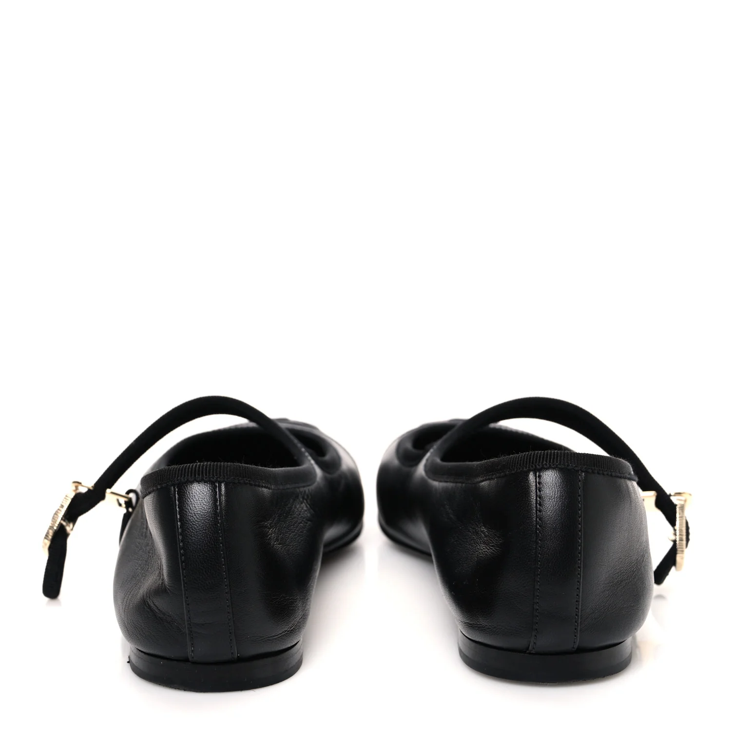 Lambskin Mary Jane Flats 40 Black - Top Club