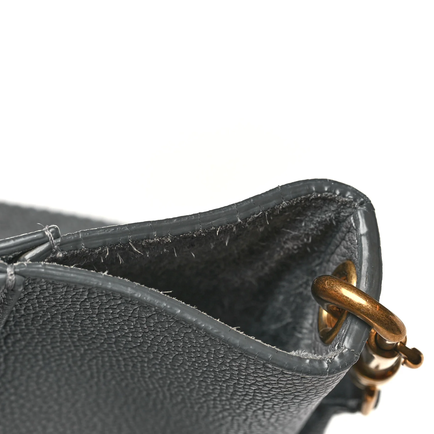 Soft Grained Calfskin Sangle Bucket Bag Grey - Top Club
