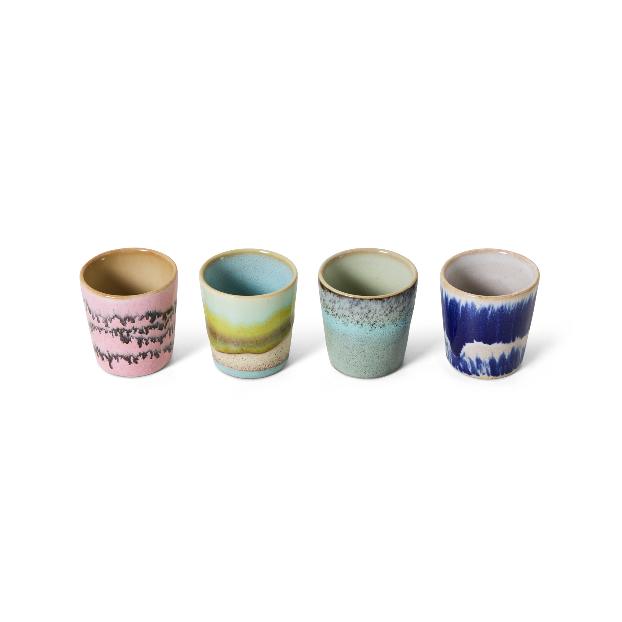 Servies 70's Ceramics eierdopje vibrance - set van 4