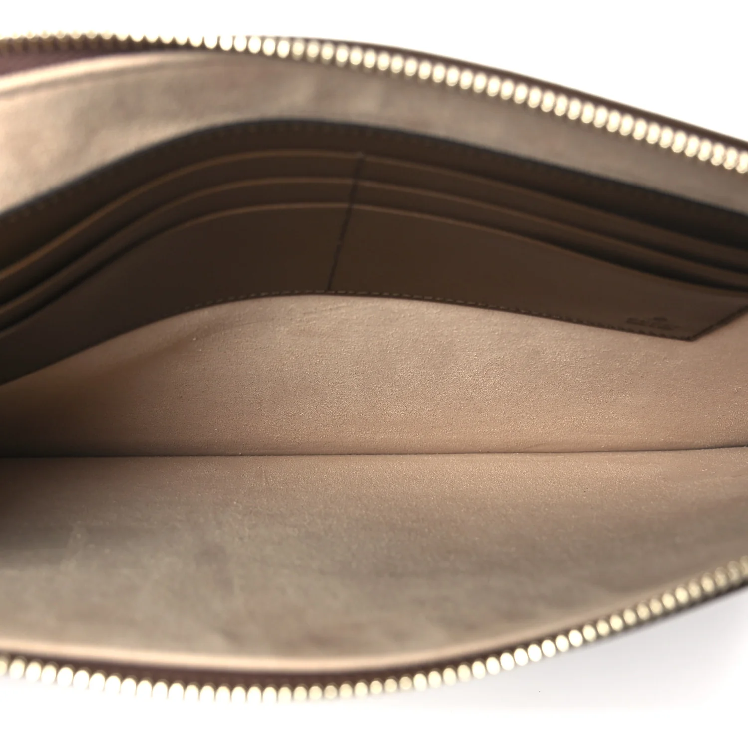 GG Supreme Monogram Azalea Calfskin Retro Interlocking G Wristlet Pouch Beige Ebony Brown Sugar - Top Club