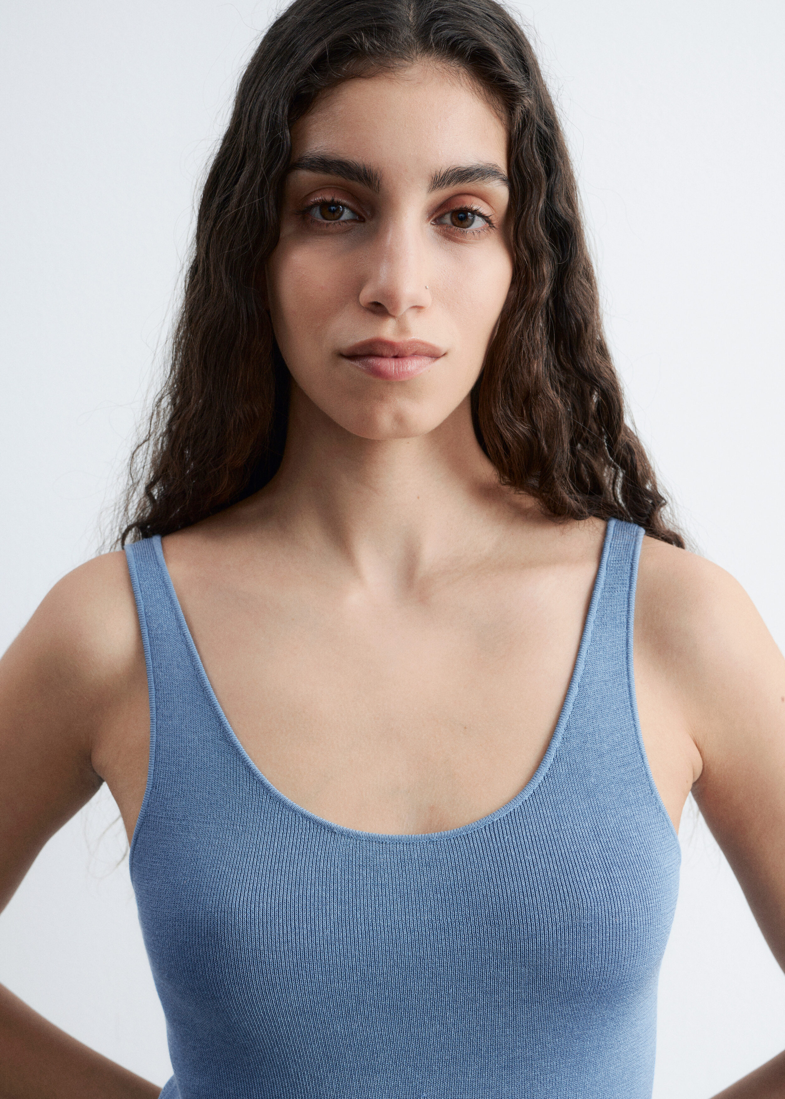 & Other Stories KNITTED SCOOP-NECK TANK TOP