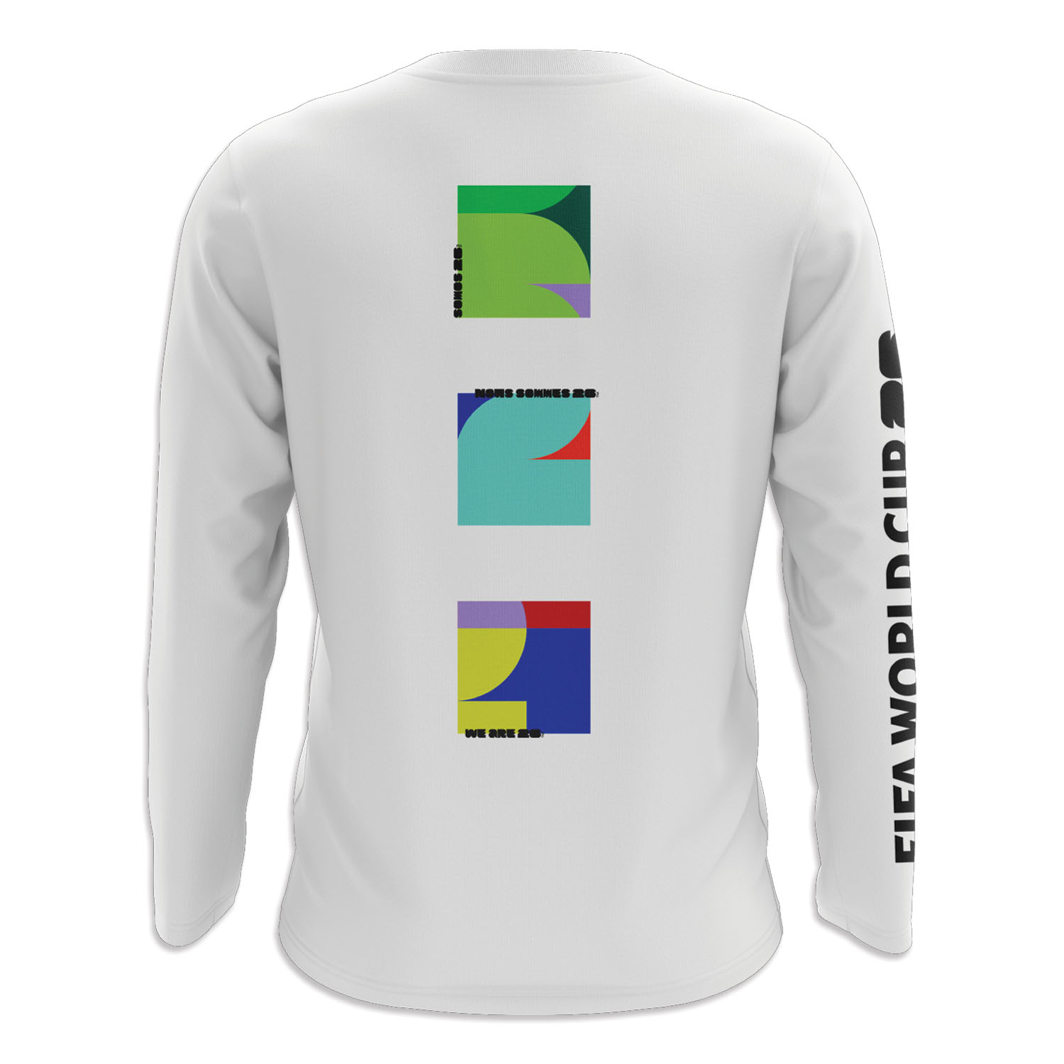 2026 World Cup Tiles Long Sleeve White T-Shirt - Unisex