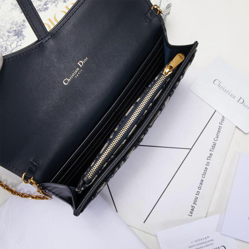 Dior LONG SADDLE WALLET WITH CHAIN - Top Club