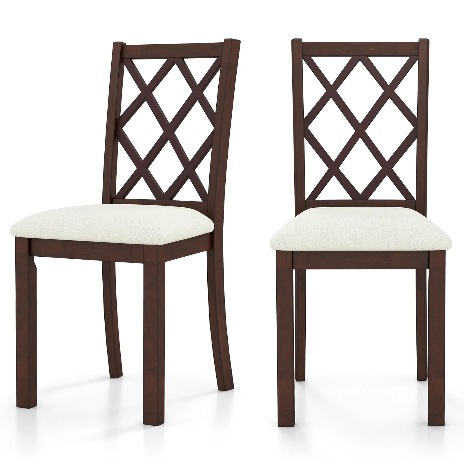 BEFOUNDLOVELY Wood Dining Chairs Set of 2/4, Farmhouse Kitchen Chair with Rubber Wood Legs