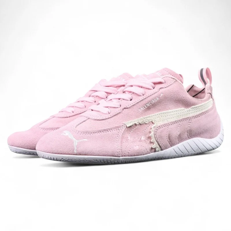 Balenciaga Speedcat Suede in Pink/White - Sneaker Replica Workshop