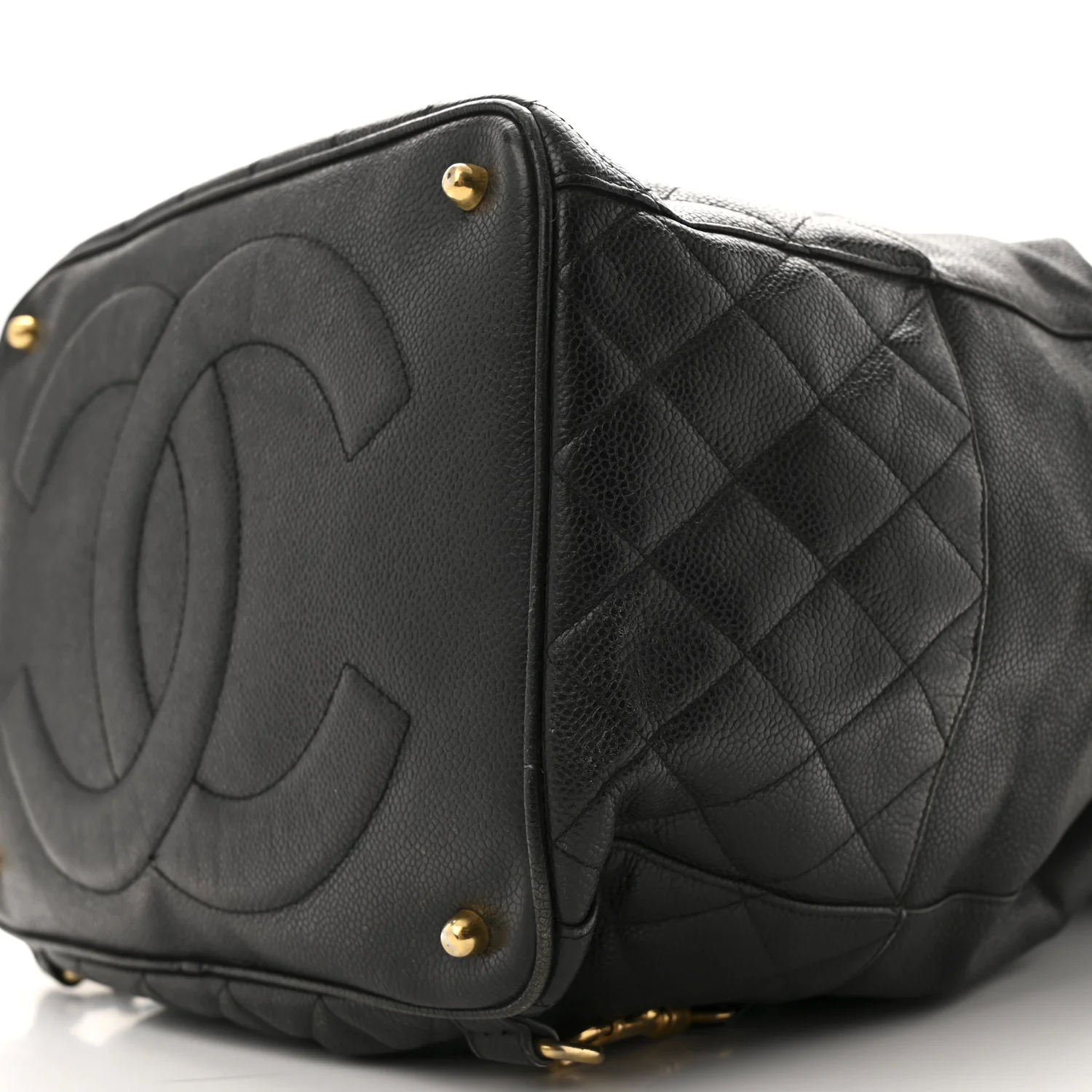 Caviar Quilted Drawstring Backpack Black - Top Club
