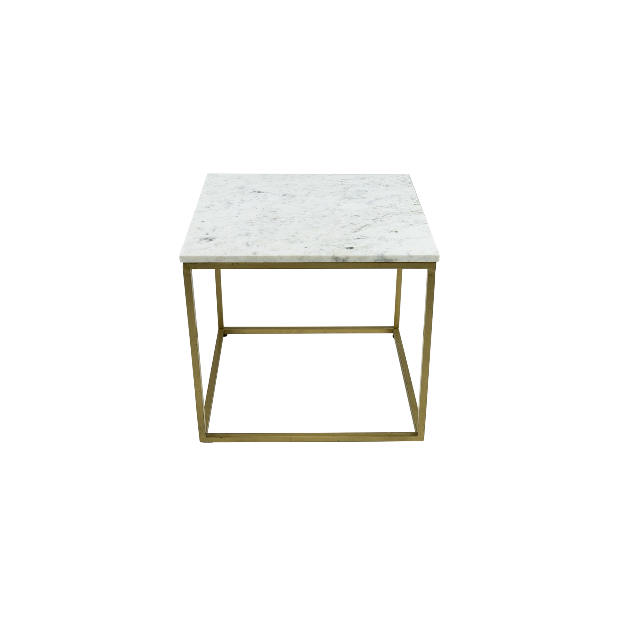 Kick bijzettafel Marble 50x50cm - wit