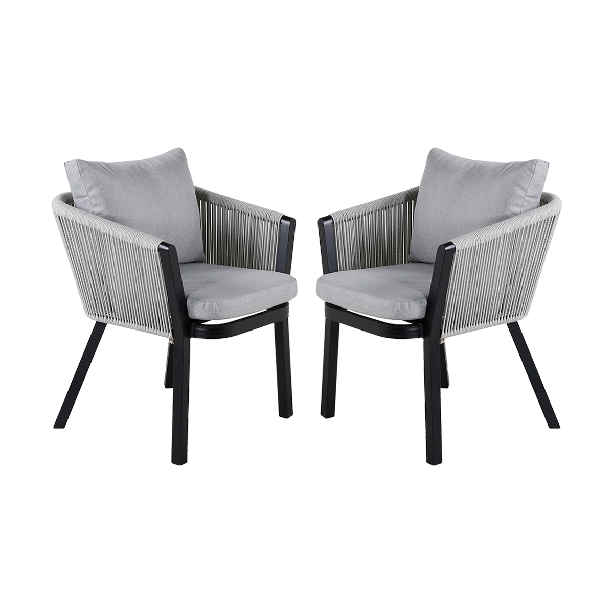 Tuinstoel Elly - set van 2 Zwart